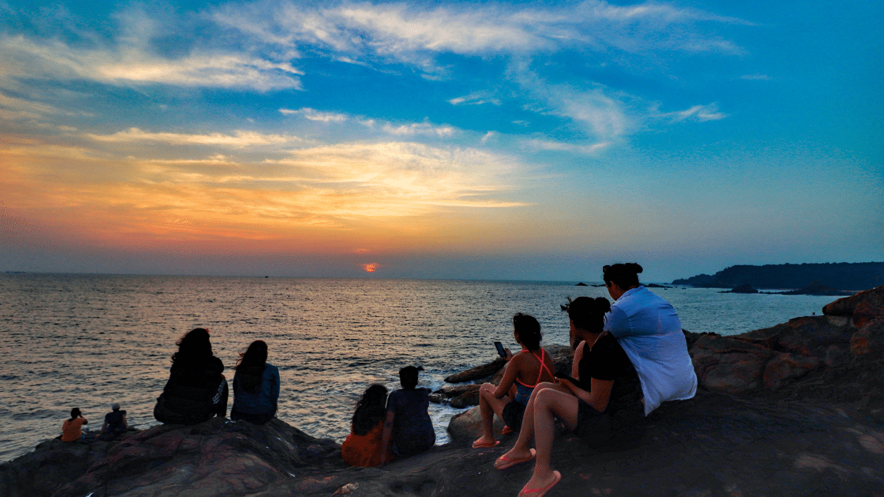 Sunset from Om Beach on Gokarna Beach Trek