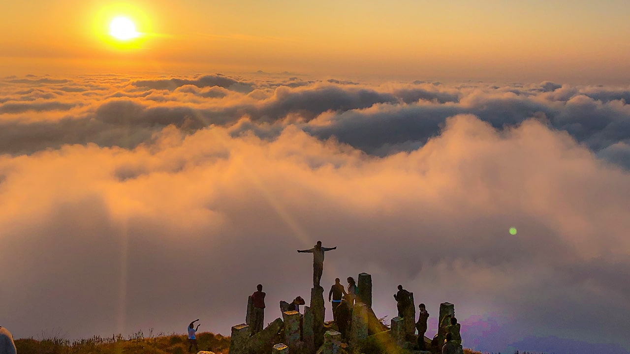 View of the Skandagiri Sunrise after the trek