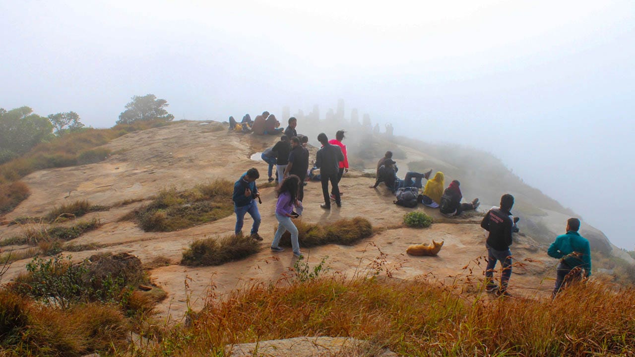 Our trekkers making the most of their weekend at Skandagiri Sunrise Trek