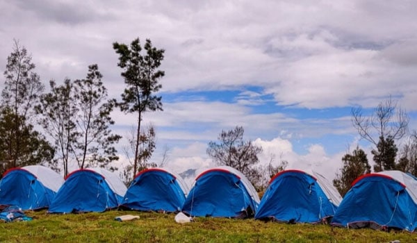 tents on the hills of Kodaikanal