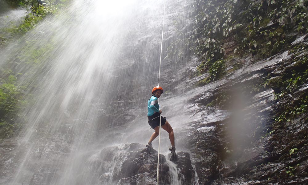 waterfall rappelling coorg